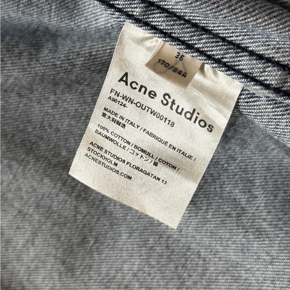 New Acne Studios Oversized Raw-Edge Denim Jacket - Picture 5 of 8